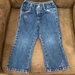 Vintage Riders by Lee Girls' Medium Blue Embroidered Denim Jeans